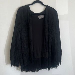 DREAMY BLACK FRINGE JACKET